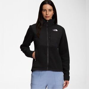 The North Face Denali hooded full zip Polartec jacket medium black
